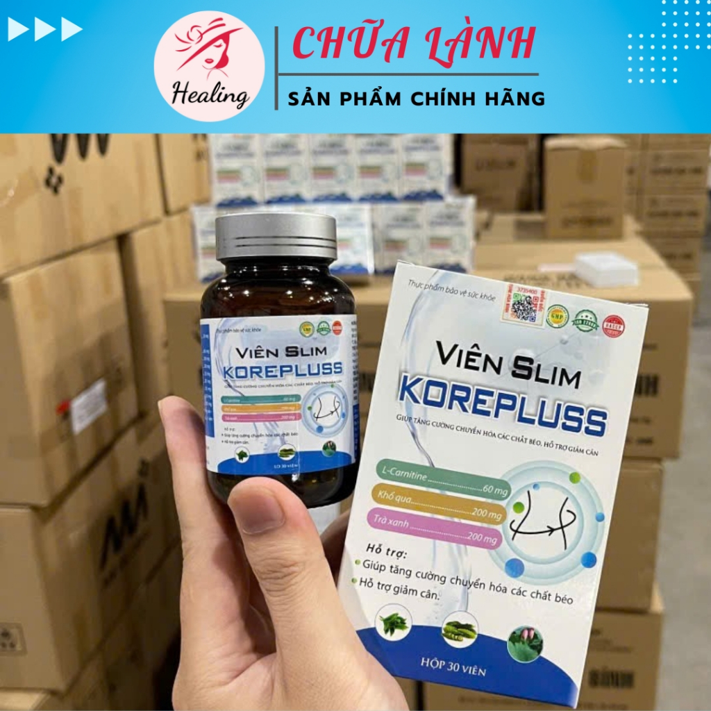 Viên uống giảm cân nhanh Slim KorePluss hộp 30 viên giảm béo an toàn sau 1 liệu trình giảm đến 8kg