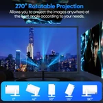 Máy Chiếu Mini HY300 Full HD 1080P – Hỗ Trợ 4K – Android 11 – Loa 3W – Chiếu 130 Inch – Xem Phim Gia Đình — ảnh 6