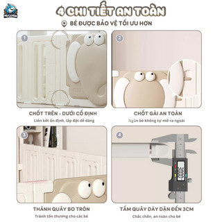 [Mới 2026] Quây Cũi Nhựa Pakey Voi Ngộ Nghĩnh Cho Bé, Tặng Bóng, Tặng Thảm - Dày Dặn, An Toàn Cho Bé, Bảo Hành Trọn Đời