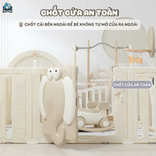[Mới 2026] Quây Cũi Nhựa Pakey Voi Ngộ Nghĩnh Cho Bé, Tặng Bóng, Tặng Thảm - Dày Dặn, An Toàn Cho Bé, Bảo Hành Trọn Đời