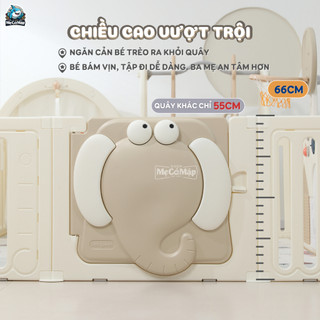 [Mới 2026] Quây Cũi Nhựa Pakey Voi Ngộ Nghĩnh Cho Bé, Tặng Bóng, Tặng Thảm - Dày Dặn, An Toàn Cho Bé, Bảo Hành Trọn Đời
