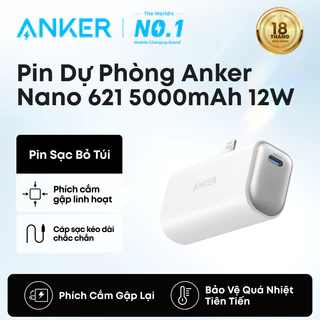 Pin Dự Phòng Anker Nano 5000 12W 621 Power Bank (Built-In Lightning Connector, 12W) 5000mAh Portable MFI Certified A1645