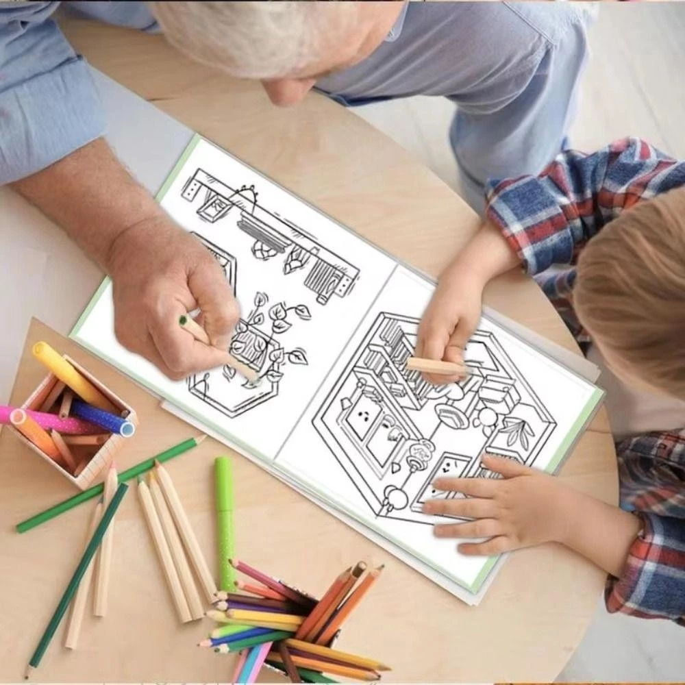 Sách tô màu cho trẻ mẫu giáo | An toàn và không độc hại | Sách tô màu sáng tạo và giáo dục