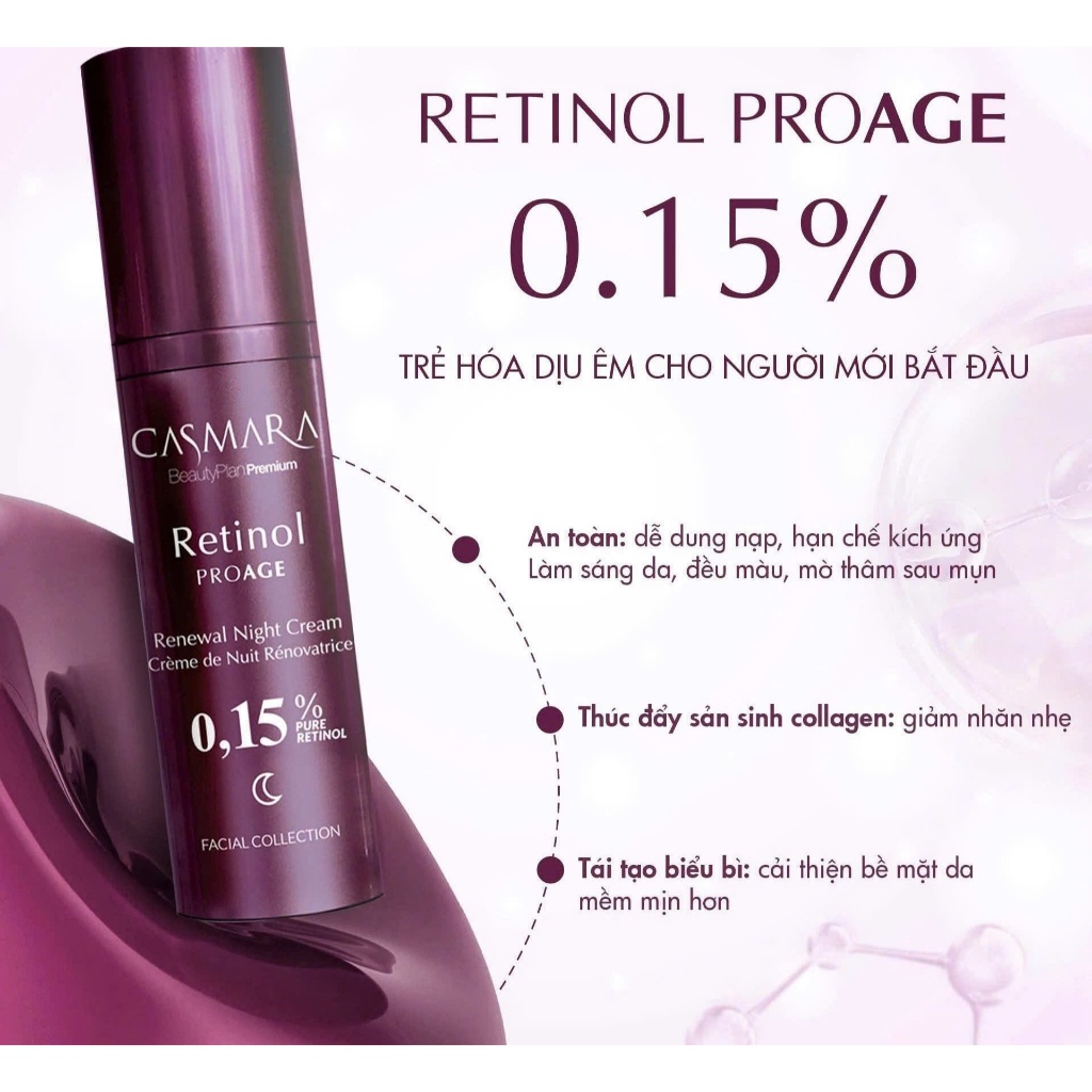Kem dưỡng ngừa lão hóa ngày và đêm Retinol Casmara Proage Renewal