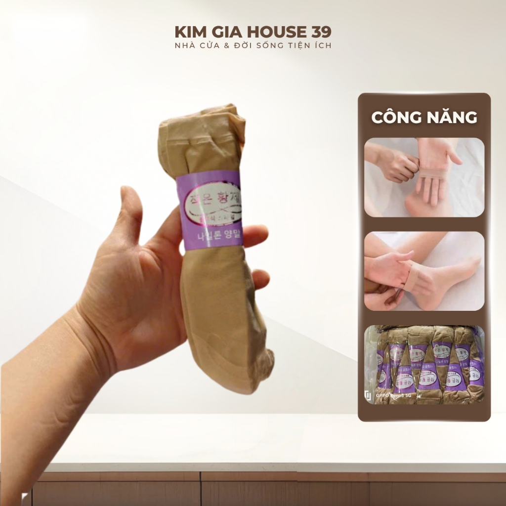 Combo 10 Đôi Tất Da Chân Nữ Hàn Quốc Siêu Mỏng Dai Co Giãn Tốt Tự Nhiên Thoáng Mát Sang Chảnh