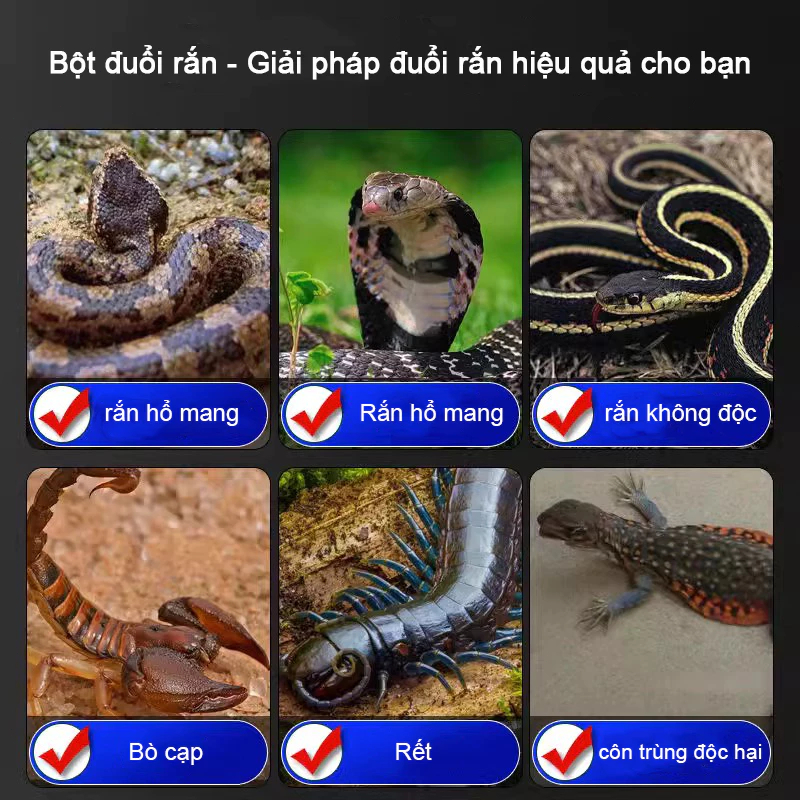 Bột đuổi rắn Snake (Dạng Hạt) Không Bị Trôi Khi Trời Mưa - Hiệu Quả 90 Ngày an toàn cho người và vật nuôi