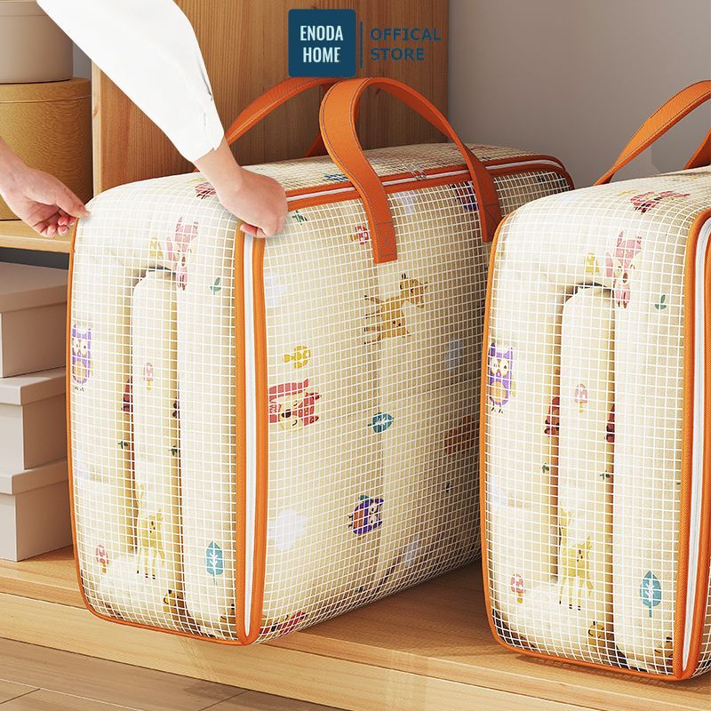 Túi Nhựa PVC Đựng Quần Áo, Chăn Mền Cỡ Lớn ENODA HOME, Túi Bảo Quản Gối Chăn Bông Chất Liệu Dày Dặn Chống Thấm TUI042