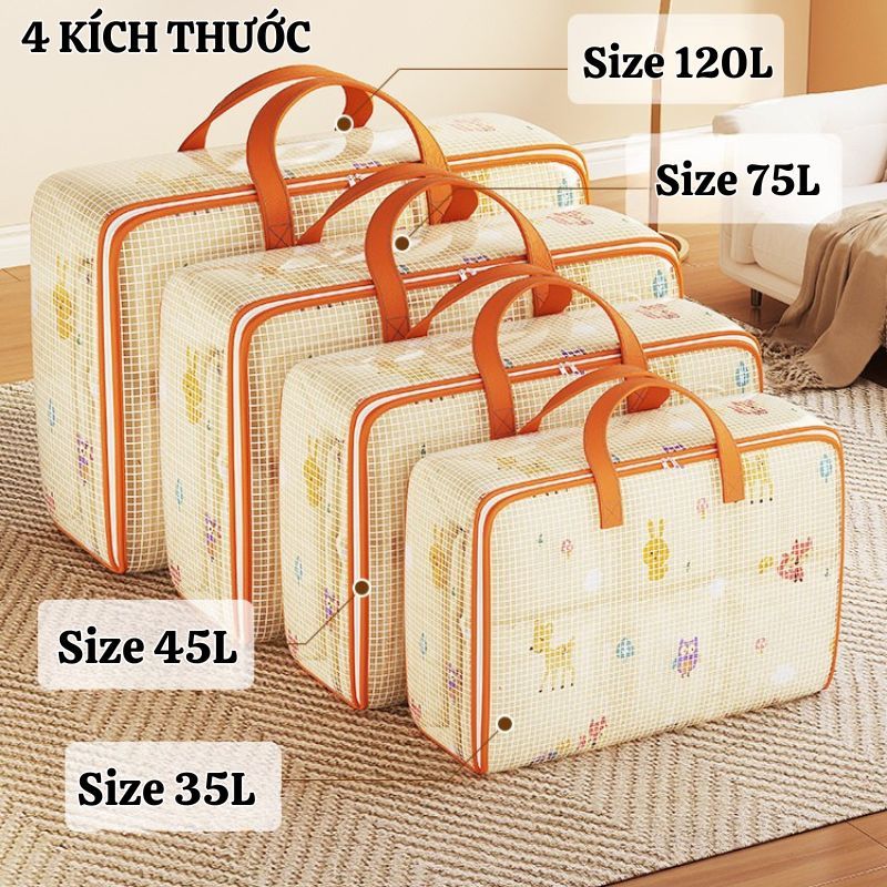 Túi Nhựa PVC Đựng Quần Áo, Chăn Mền Cỡ Lớn ENODA HOME, Túi Bảo Quản Gối Chăn Bông Chất Liệu Dày Dặn Chống Thấm TUI042