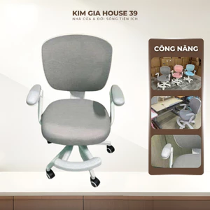 Ghế Xoay Đệm Công Thái Học Chống Gù Cho Bé, Ghế Học Sinh Chỉnh Độ Cao Êm Ái Tay Gập Tiện Lợi