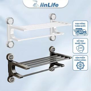 ZiInLife Giá Treo Khăn Phòng Tắm Không Cần Khoan - Hút Chân Không Chắc Chắn, Có Thể Xoay Linh Hoạt