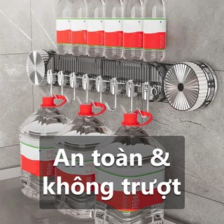 GREENSINDOOR Giá đỡ dao hút, Giá đựng dao nhà bếp có móc di chuyển, Giá đựng dao treo tường đa năng tiện lợi