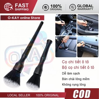 Cọ Sợi Mịn Vệ Sinh Chi Tiết Xe, Vệ Sinh Nội Thất, Logo Xe, Bàn Phím, Size Lớn, Mềm Mịn, Không Gây Xước, 25cm