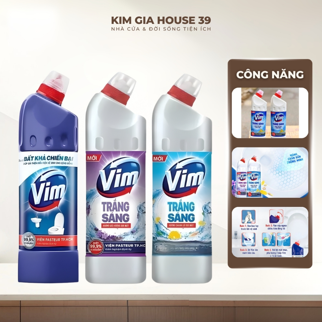Nước Tẩy Bồn Cầu Diệt Khuẩn Vim (870ml), Nước tẩy bồn cầu vim