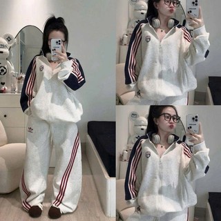 MIMI CLOTHING -Bộ đồ thể thao mùa đông hoodie form rộng