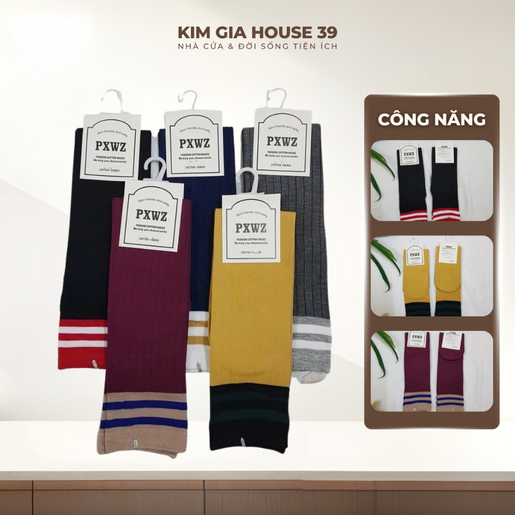 Tất Dài Đầu Gối Sắc Màu Phong Cách Hàn Quốc