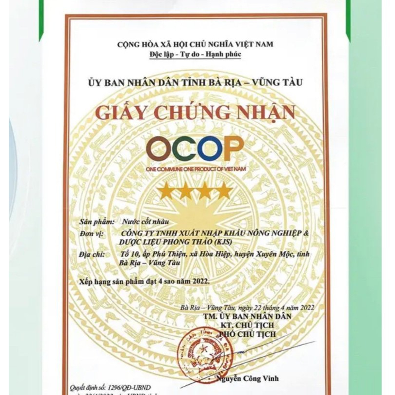 Nước cốt quả Nhàu Phong Thảo 1 LÍT