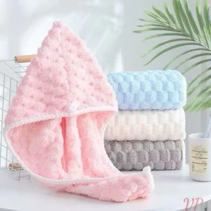 Mũ ủ tóc nhanh khô khăn quấn đầu thấm nước tốt dày dặn