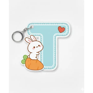 Móc khoá Thỏ cà Rốt ôm chữ