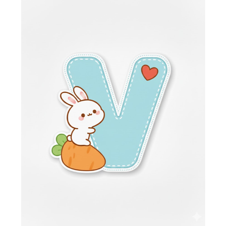 Móc khoá Thỏ cà Rốt ôm chữ
