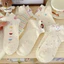 Set 10 đôi tất hoạ tiết cún thỏ cổ thấp - Tất vớ cho nữ