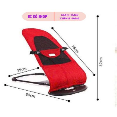 Ghế rung nhún, bập bênh cho bé sơ sinh/ Đệm vải cotton, khung thép chắc chắn Bi Bô Shop.