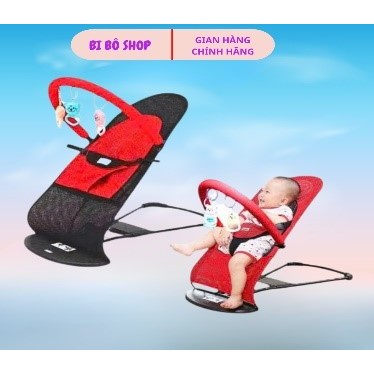 Ghế rung nhún, bập bênh cho bé sơ sinh/ Đệm vải cotton, khung thép chắc chắn Bi Bô Shop.