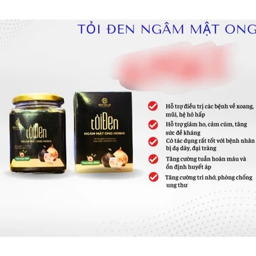 Tỏi đen ngâm mật ong, tăng cường hệ miễn dịch, tốt cho tim mạch, tiêu hóa (500g)