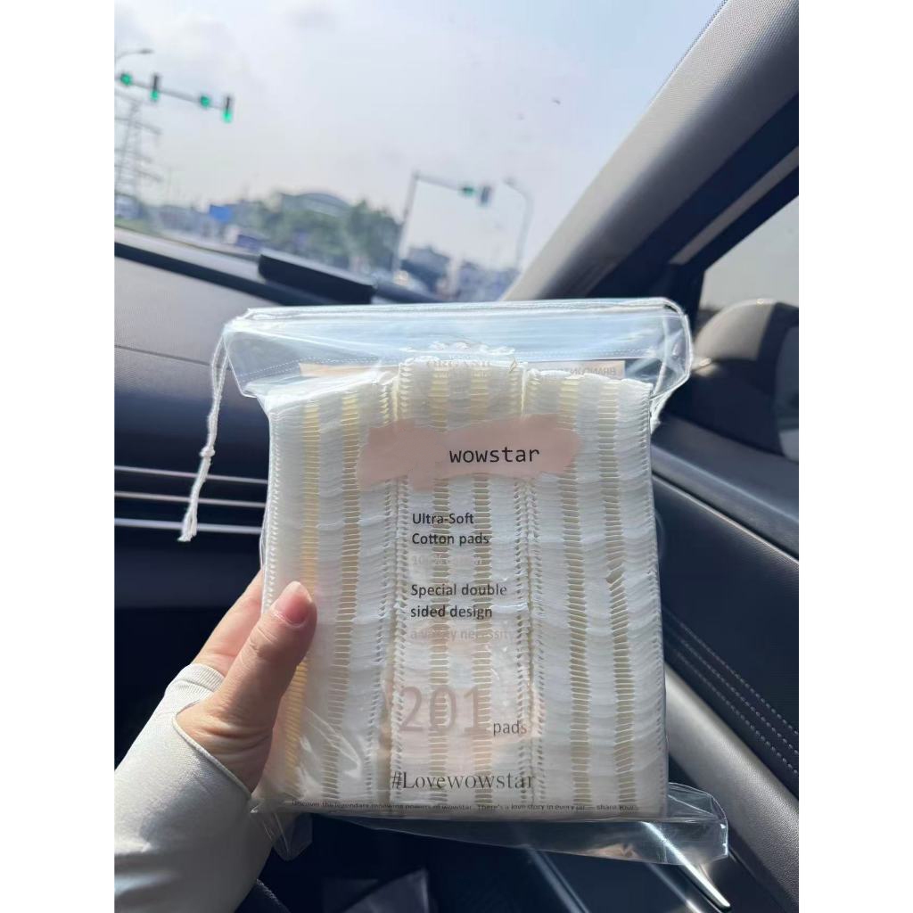 222 miếng Bông tẩy trang Khăn Cotton Hai Mặt Dùng Một Lần Đa Ứng Dụng (wowstar222miếng-Tốt)