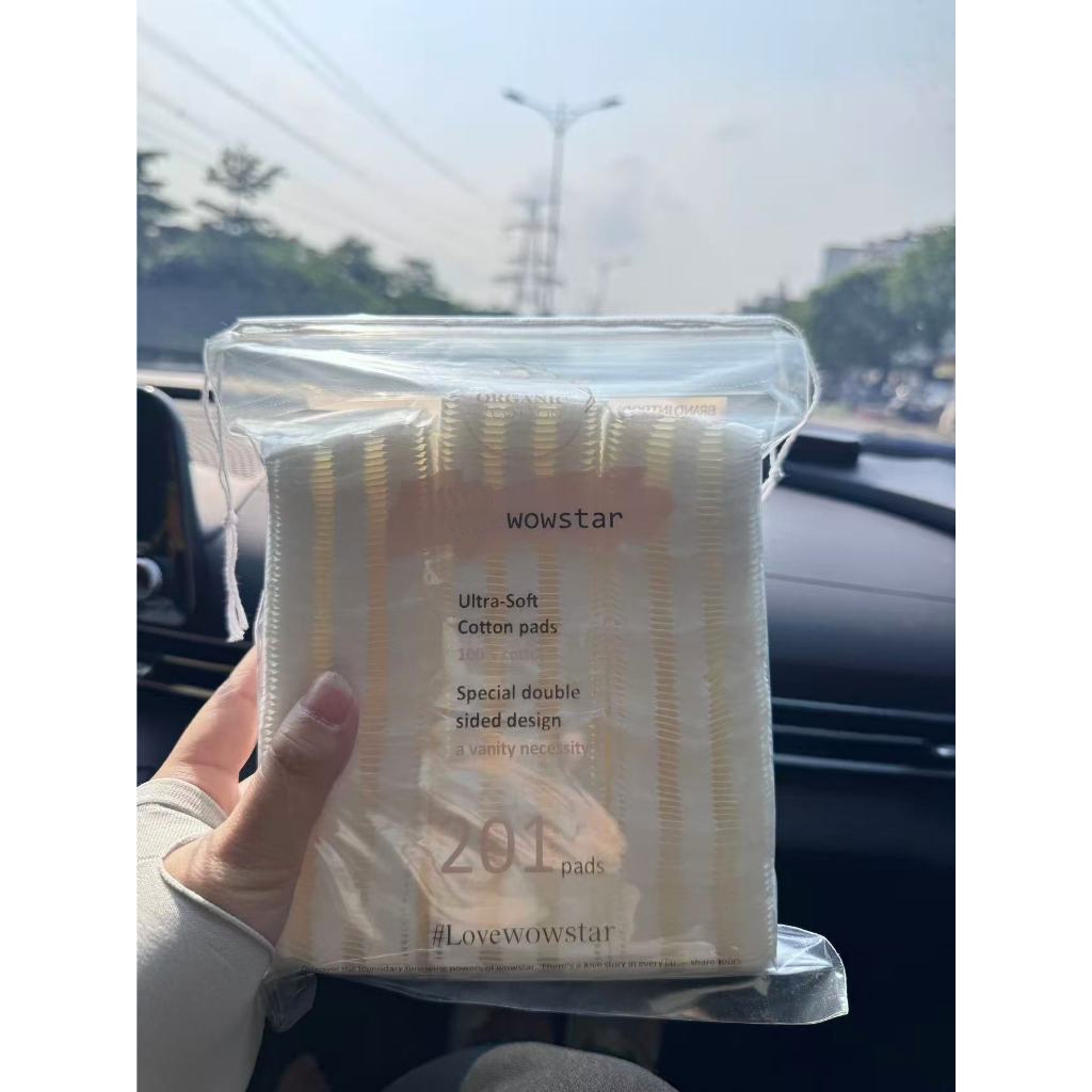 222 miếng Bông tẩy trang Khăn Cotton Hai Mặt Dùng Một Lần Đa Ứng Dụng (wowstar222miếng-Tốt)