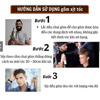Gôm Xịt Tóc Nam 5 Loại Giữ Nếp – Gôm Tạo Kiểu Dưỡng Tóc Thơm Không Trắng Vảy,Keo Xịt Tóc Chuẩn Salon