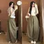 Quần Jean Hari ống cong rộng phối line tôn dáng Curved Leg Brown Line