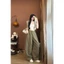 Quần Jean Hari ống cong rộng phối line tôn dáng Curved Leg Brown Line