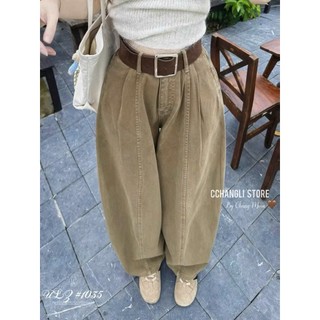 Quần Jean Nâu Ống Cong Nữ 247store Quần Jeans Harem Form Rộng Phong Cách Hàn Quốc Siêu Xinh Qjean6677