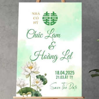 Bảng tên dâu rể, wecomell, sinh nhật, lễ tiêc. chất liệu fomt 5ly, kích thước40x60cm,50x70cm,60x80cm
