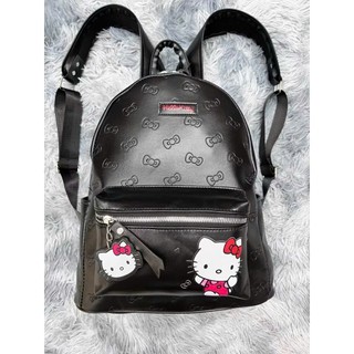 ( Quai To Móc Khóa ) Balo Da đi học Hello Kitty in Nổi Hình Nơ size40 nam nữ đi chơi du lịch đựng vừa sách vở A4