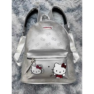 ( Quai To Móc Khóa ) Balo Da đi học Hello Kitty in Nổi Hình Nơ size40 nam nữ đi chơi du lịch đựng vừa sách vở A4