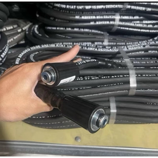 Dây rửa xe lõi thép 10M,15M,20M cho máy bơm xịt rửa áp lực cao Ren Trong 22mm - Phụ Kiện máy rửa xe tiện lợi