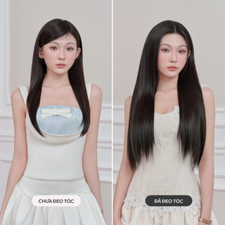 Bộ Tóc Kẹp 6 Phím CAPELLI Thẳng Silky Straight 45-55cm