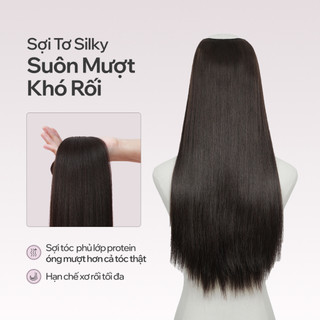 Bộ Tóc Kẹp 6 Phím CAPELLI Thẳng Silky Straight 45-55cm