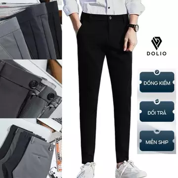 [DOLIO] Quần Tây Nam - Quần Tây Âu Nam Phom Thiết Kế, Ống Ôm Dáng Ôm Vừa, Chất Vải Tây Âu Co Giãn 4 Chiều, Mặc Thoải Mái