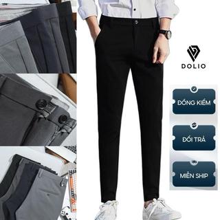 [DOLIO] Quần Tây Nam - Quần Tây Âu Nam Phom Thiết Kế, Ống Ôm Dáng Ôm Vừa, Chất Vải Tây Âu Co Giãn 4 Chiều, Mặc Thoải Mái