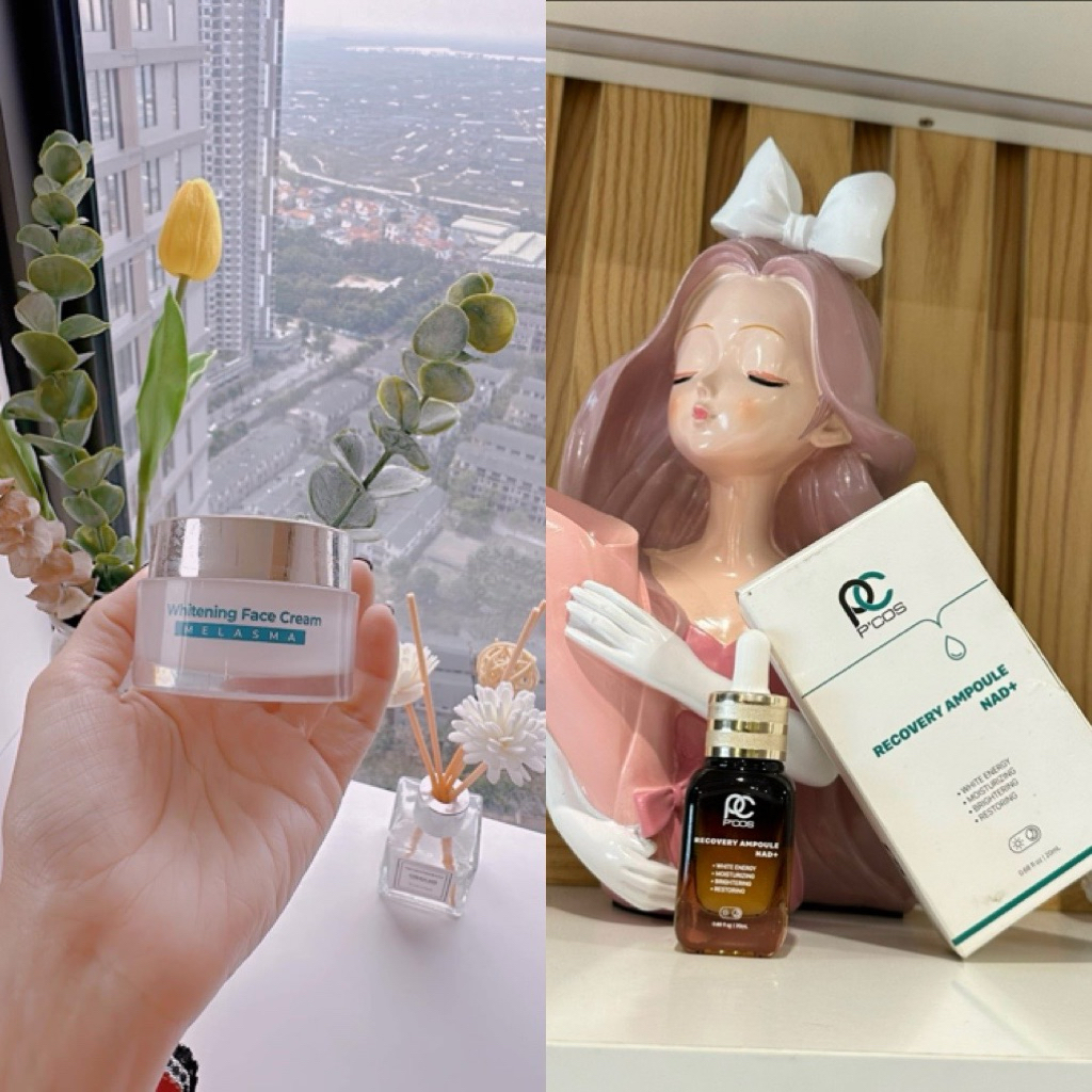 Combo Kem Face Nám Nhân Sâm và Serum Nám, Dưỡng Trắng, Giảm Nám, Dưỡng da trắng