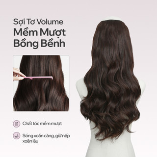 Bộ Tóc Kẹp 6 Phím CAPELLI Xoăn Sóng Loose Perm Layer 40-50cm