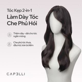 Tóc Kẹp Nửa Đầu CAPELLI Half Wig Xoăn Sóng Loose Perm Mái Bay
