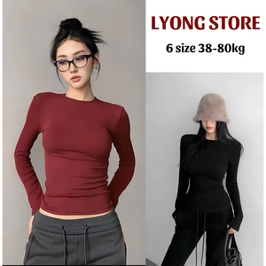 Áo Thun Tay Dài Cổ Tròn Giữ Nhiệt Tốt Cực Ấm Ôm Form Ôm Dáng Phong Cách Hàn Quốc Có BigSize Cho Nữ - LL03