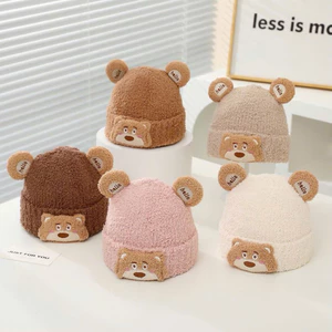 Mũ len dệt kim cho bé chữ HELLO mũ nón giữ ấm mùa đông