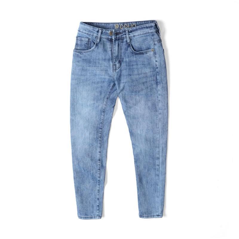 [DOLIO] Quần Jeans Dài Nam Thêu Lưng QCCC, Vải Jeans Cotton Cao Cấp Co Giãn, Phom Ôm Vừa, Mặc Mát. Menswear