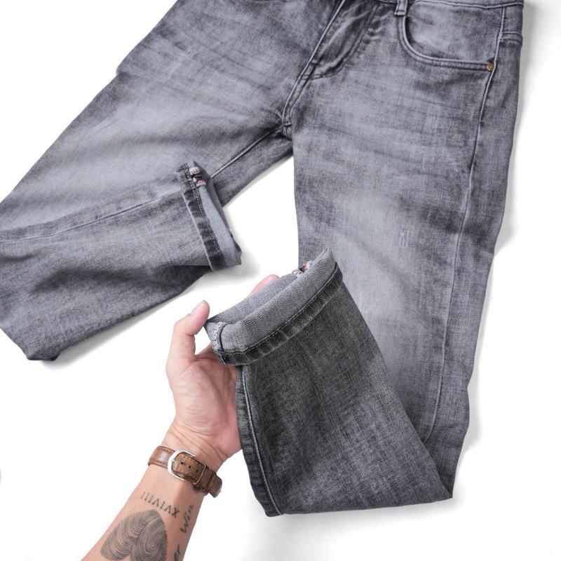 [DOLIO] Quần Jeans Dài Nam Thêu Lưng QCCC, Vải Jeans Cotton Cao Cấp Co Giãn, Phom Ôm Vừa, Mặc Mát. Menswear