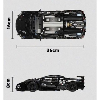 [1280 Chi Tiết] Mô Hình Lắp Ghép Lambo Black Vip 36cm, Mô Hình Xếp Hình Siêu Xe Cho Bé, Quà Sinh Nhật Bảo Hành Bởi Bobo