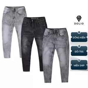 Quần Jeans Dài Nam Thêu Lưng QCCC, Vải Jeans Cotton Cao Cấp Co Giãn, Phom Ôm Vừa, Mặc Mát. Menswear